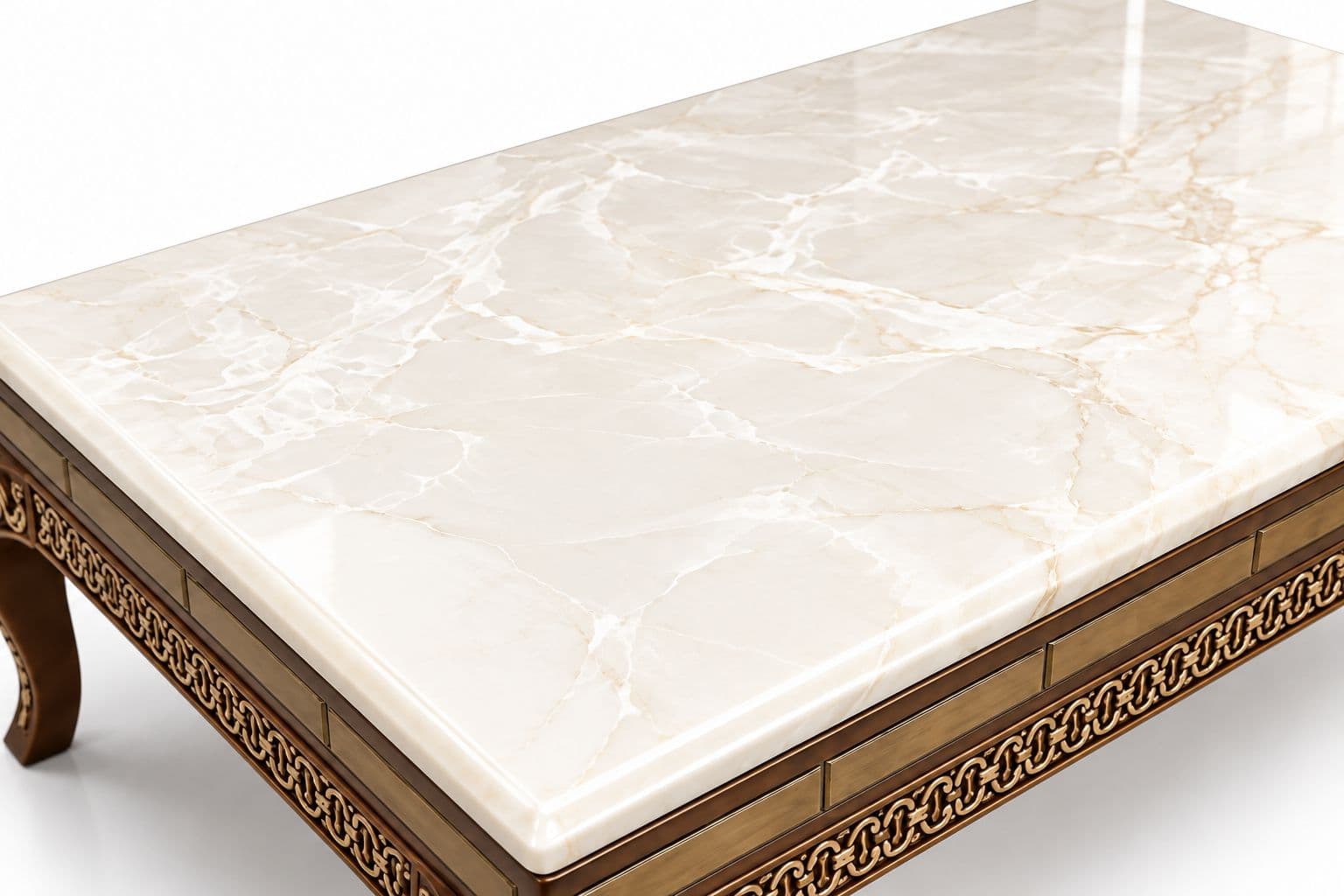Image 3 for Nizam Center Table Onxy Marble White Color (BTM OTD)
