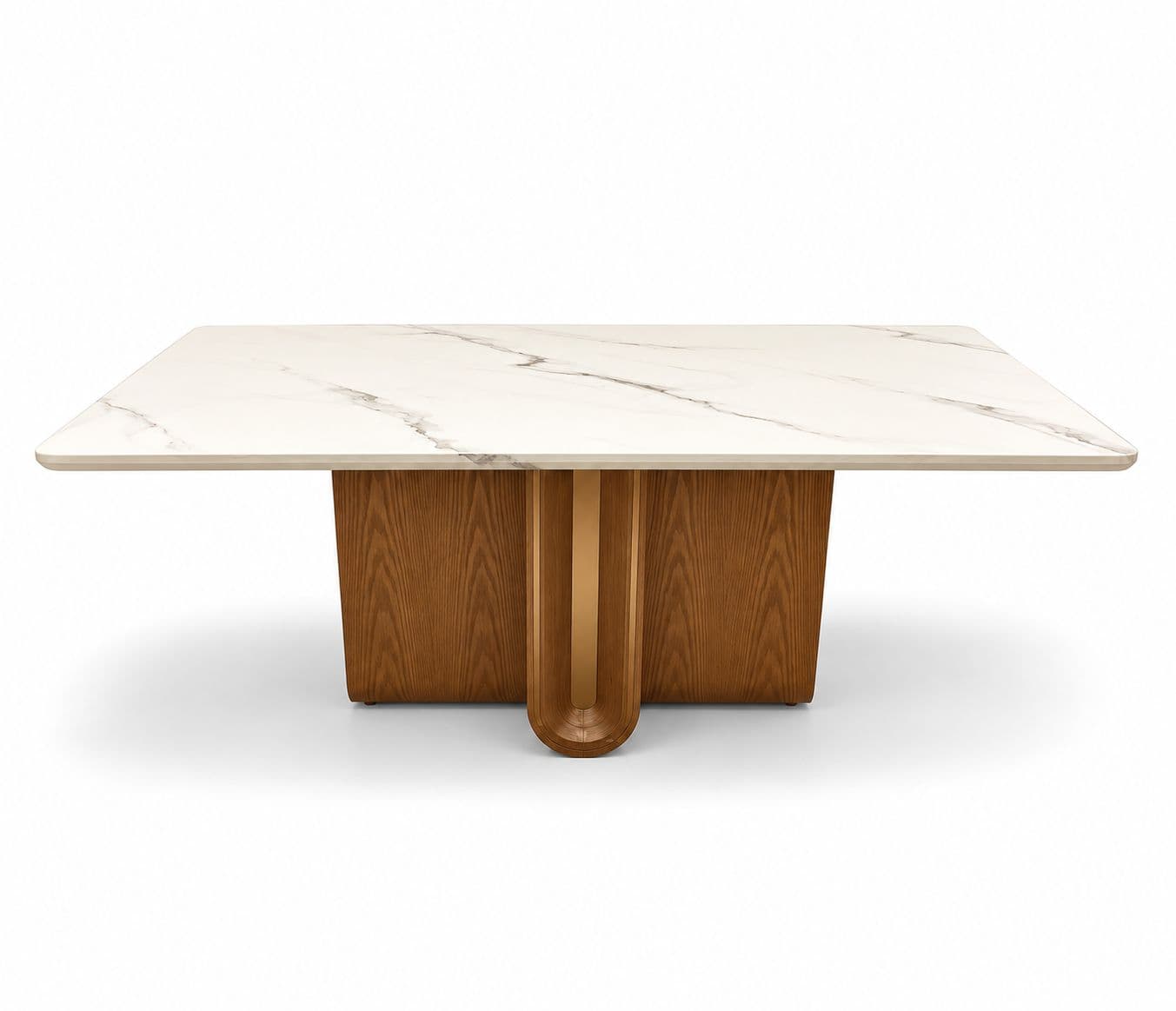 Image 12 for Dining Set 1+6 Seater 1036/SY53-2/ DC 710 Marble Top With Ash Wood Base With Metal Strip (HYD)