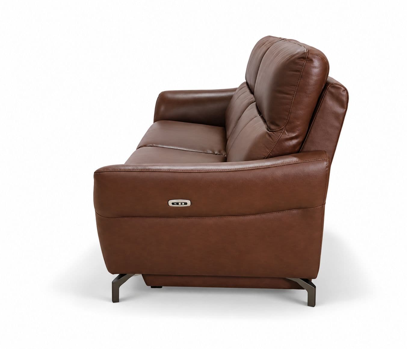 Image 9 for 3935- 3+2 Imported Sofa Set Electrical Recliner Seater -E-B1125-65 Brown Half Leather (WH)(HYD)