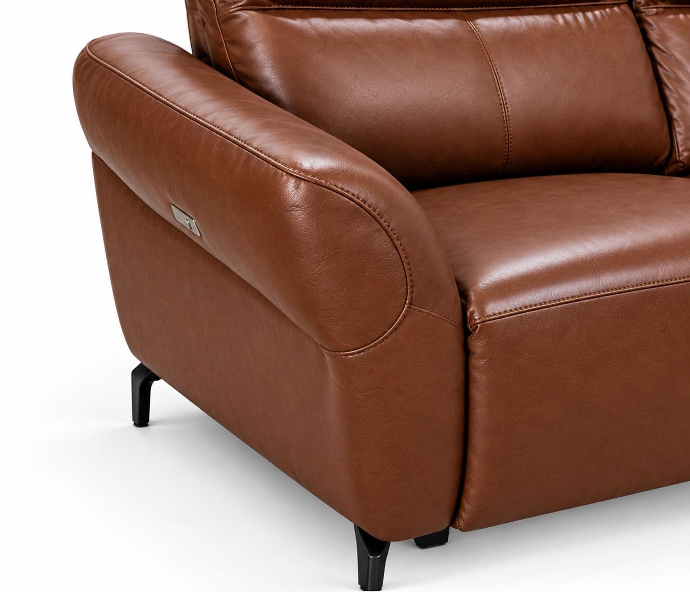Image 3 for 3935- 3+2 Imported Sofa Set Electrical Recliner Seater -E-B1125-65 Brown Half Leather (WH)(HYD)