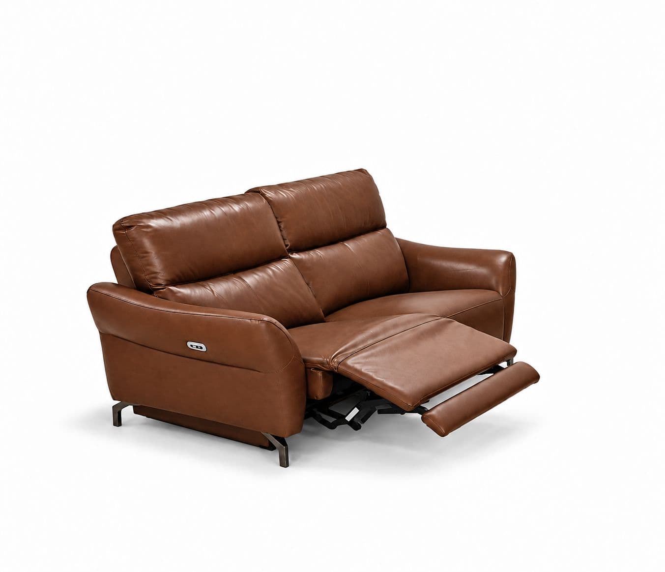 Image 13 for 3935- 3+2 Imported Sofa Set Electrical Recliner Seater -E-B1125-65 Brown Half Leather (WH)(HYD)