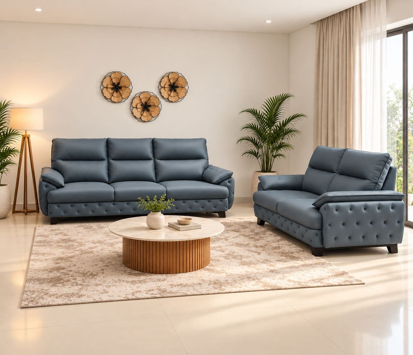 Rome Sofa Set 3+2 With Suede Fabric (EC OTD)