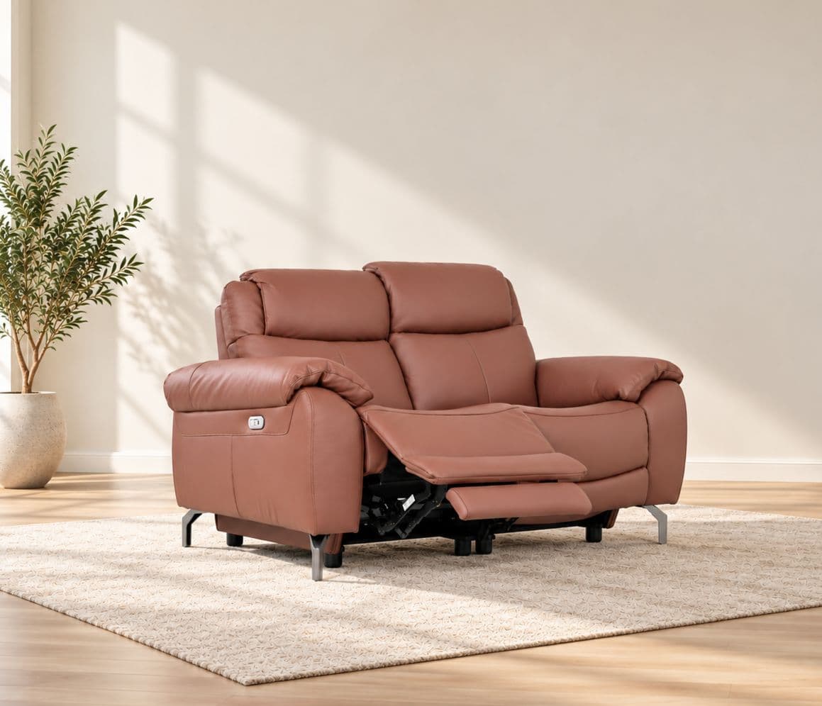 Image 1 for 6660-2S-E-A8004-70 Electrical Recliner 2 Seater Halh Leather