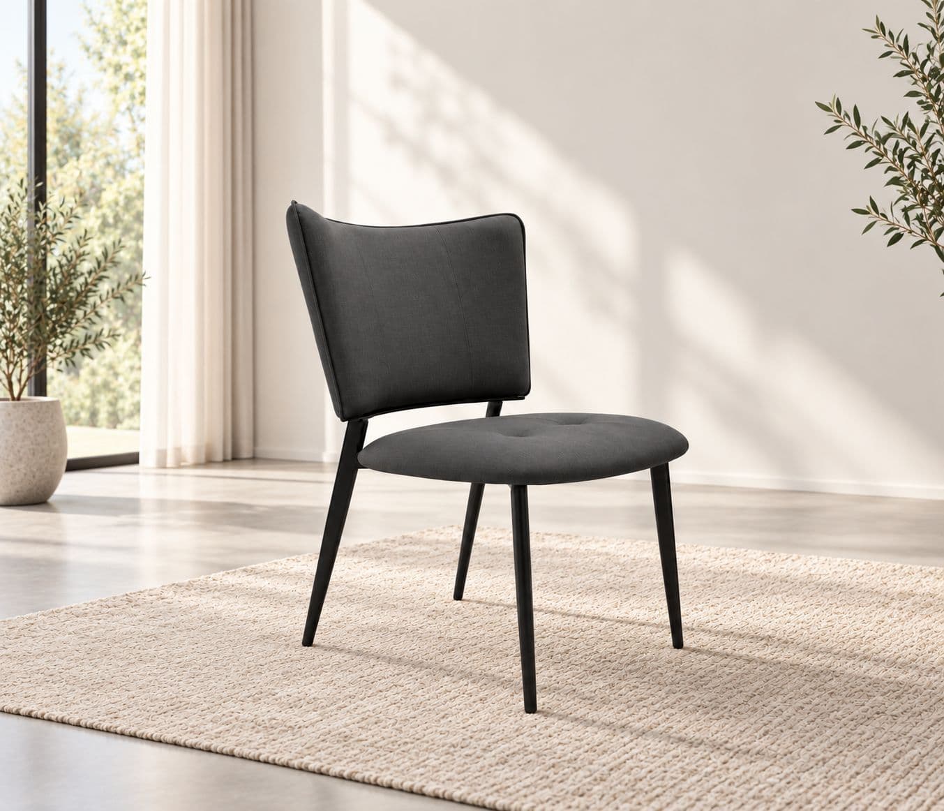 1901/0028 Single Seater Dining Chair (WH)