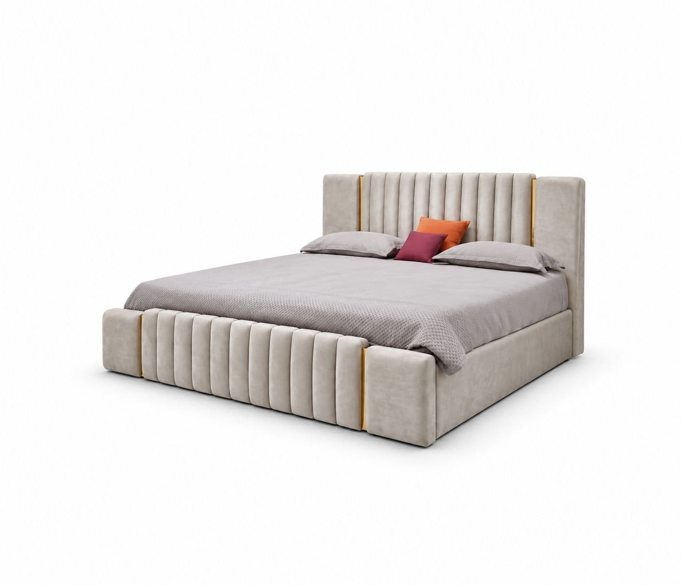 Image 7 for Exter King Size Hydraulic Bed With Suede Velvet