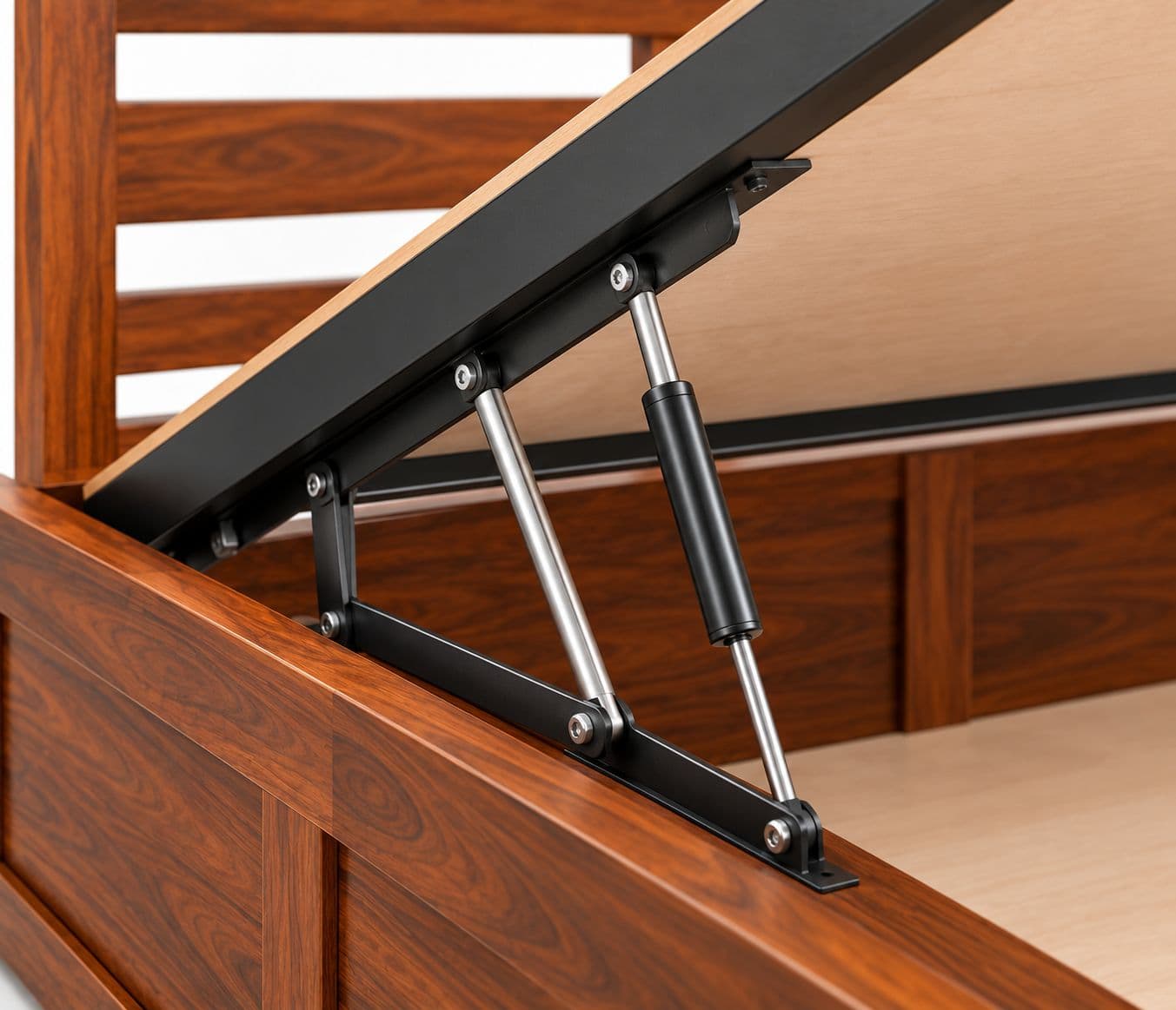 Image 7 for Horizontal Bed King Size Hydraulic Storage Cot Sheesham Wood (RCH RF)(BTM)(EC)(KORA)