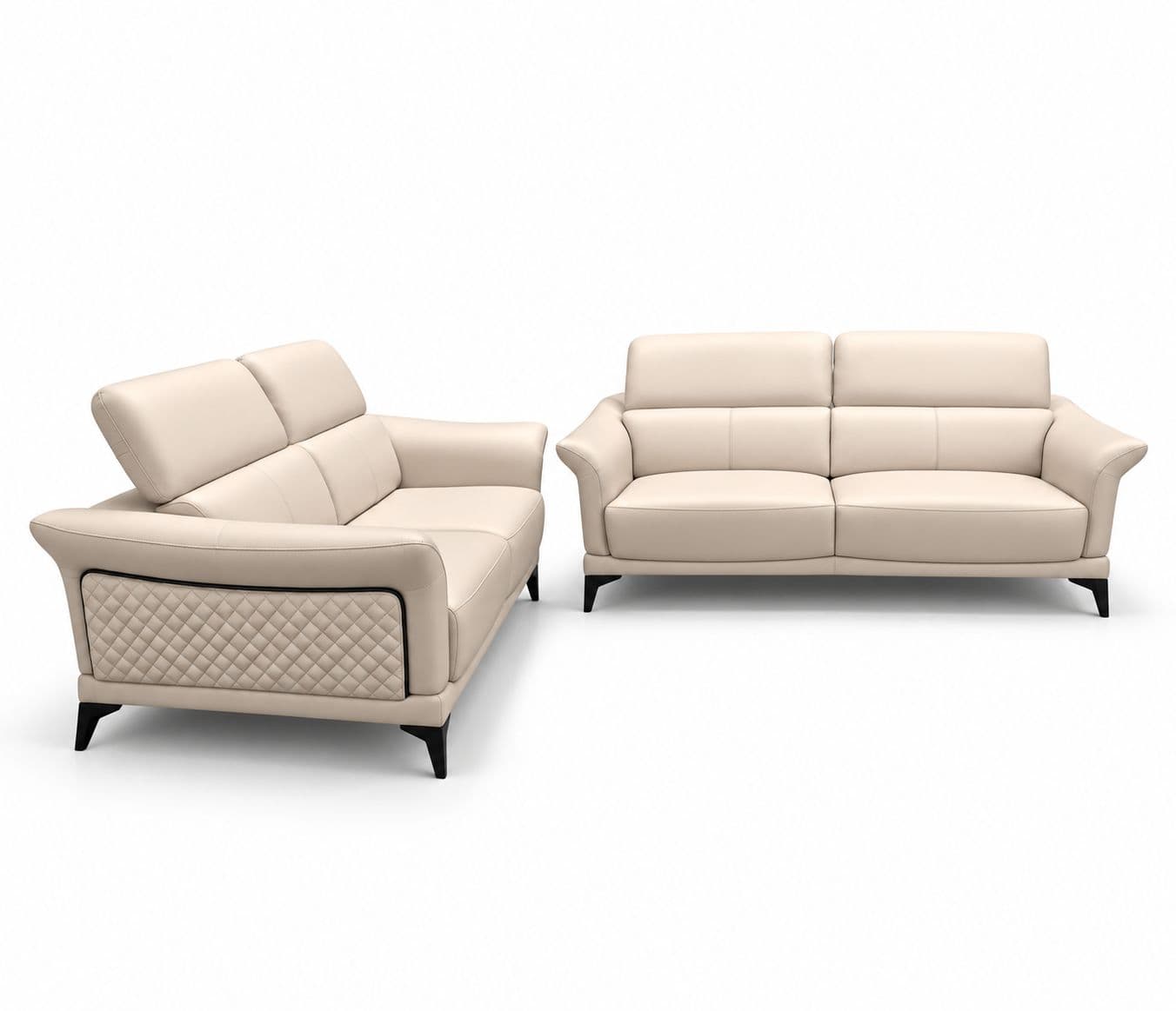 Image 4 for Topaz Sofa Set 3+2 Seater Fabric With Solid Neem Wood