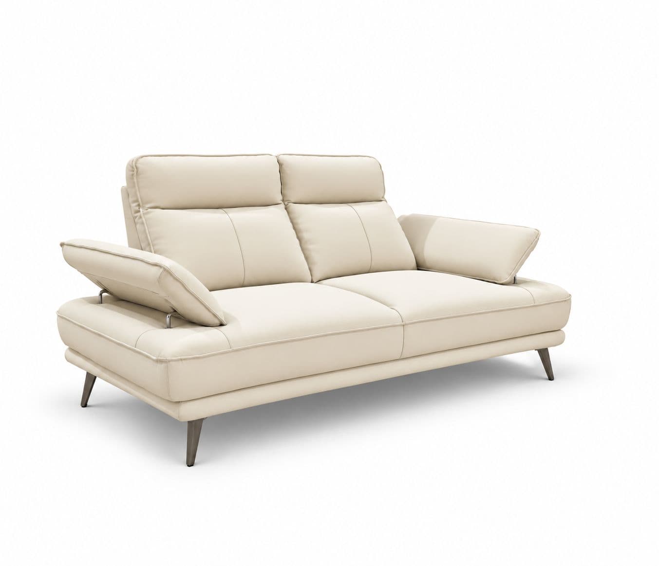 Image 4 for ZM958 2 Seater Sofa Half Leather -2S-59124 Off White