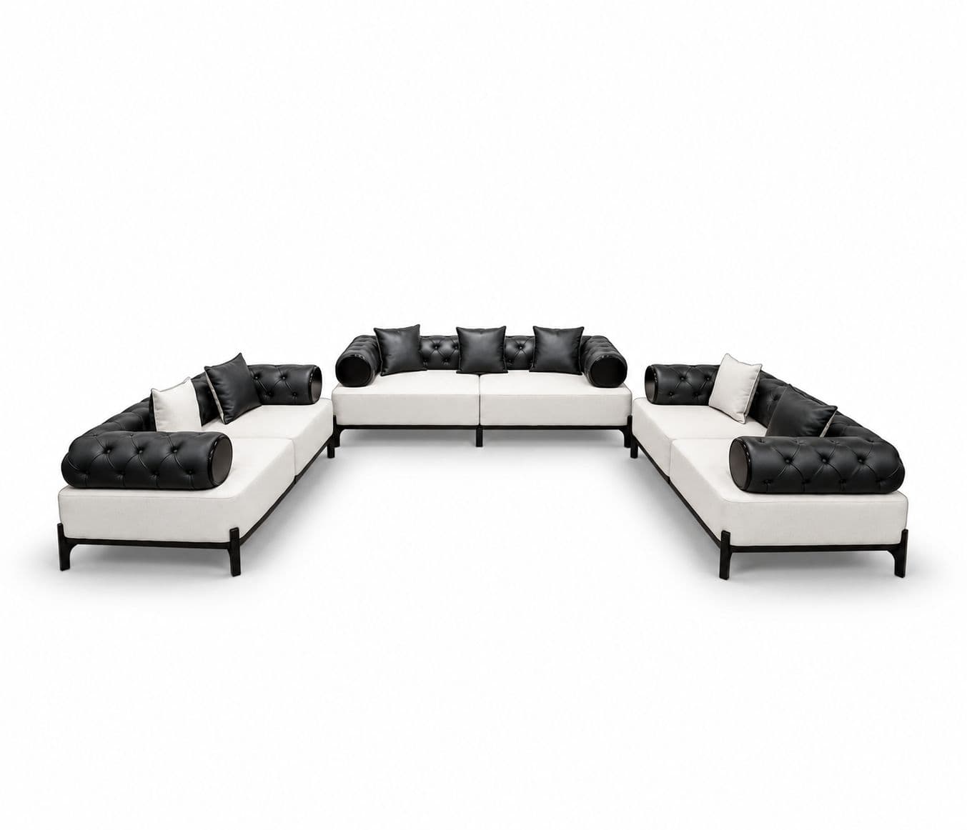 Image 4 for Modix Sofa 3+2+2 Seater With Micro Suede Fabric And Velvet Suede Seater (BWD)