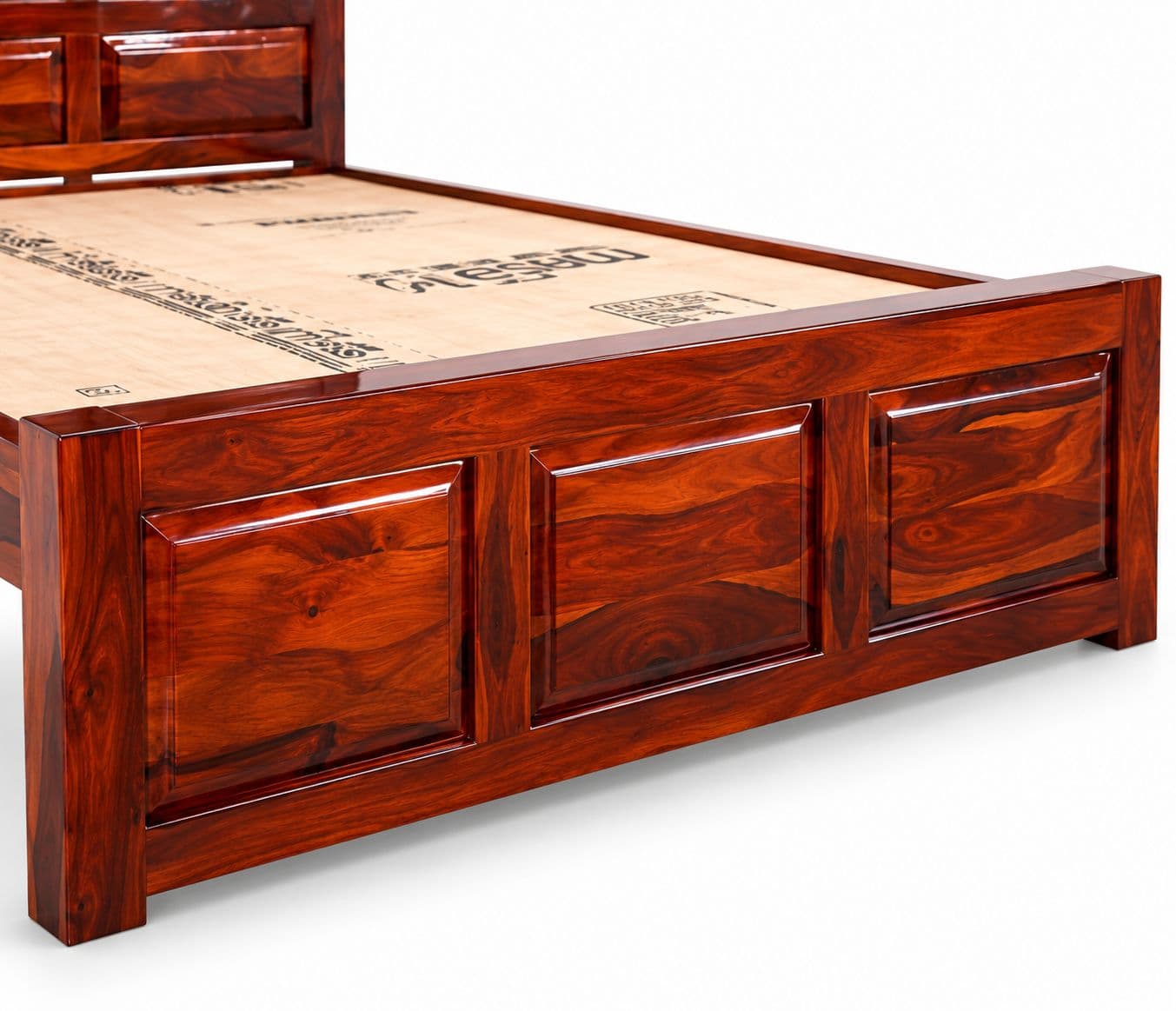 Image 6 for 6 Panel Cot Solid Sheesham Wood (SCV_PKU)