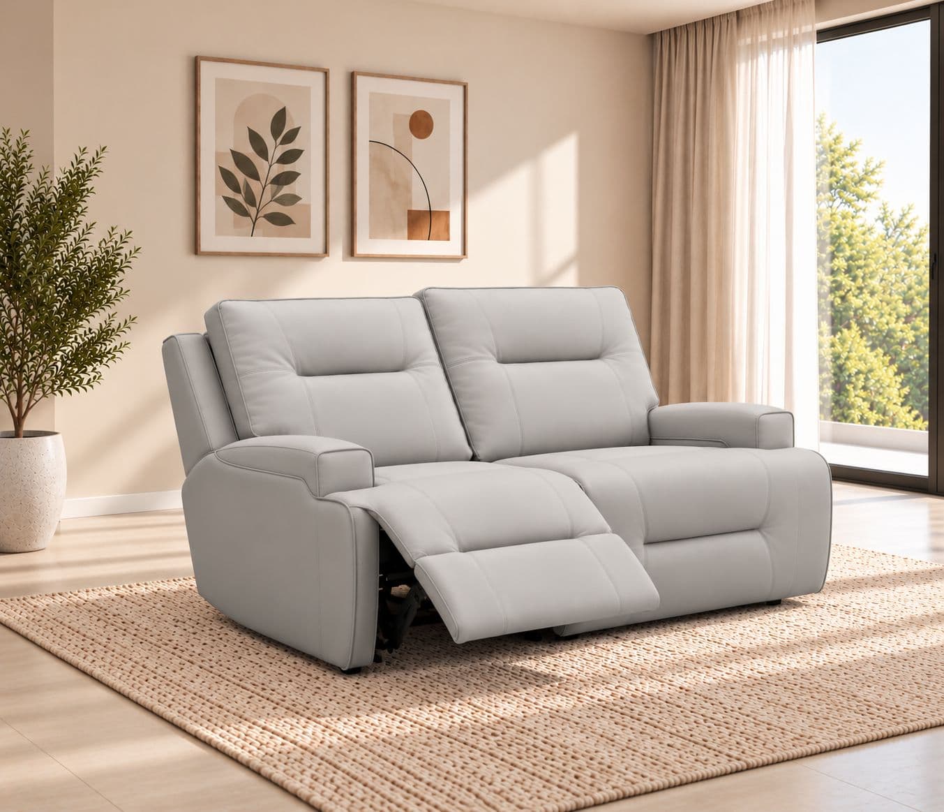 Manwah U71078X 3+2+1 Power Recliner Leather