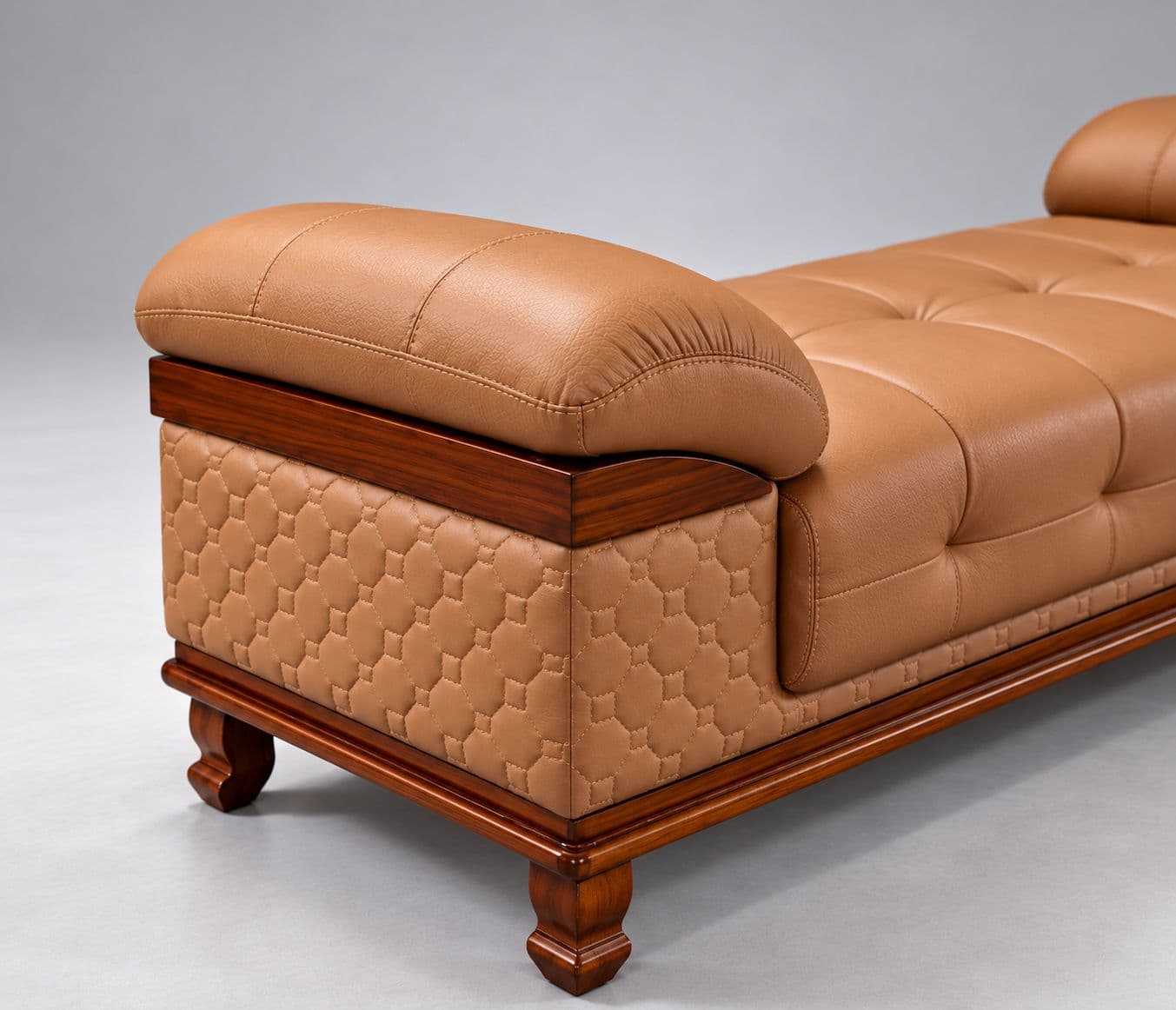 Image 5 for Talwar 2.0 Sofa Set 3+2+D+C Seater Fabric Leatherette Pinewood Polished Rubber Wood 32-Density Foam, 100 mm Thick