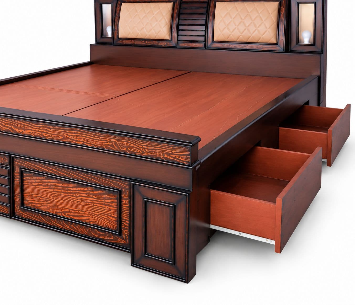 Image 6 for Light Cot King Size With Regular Storage (WH)