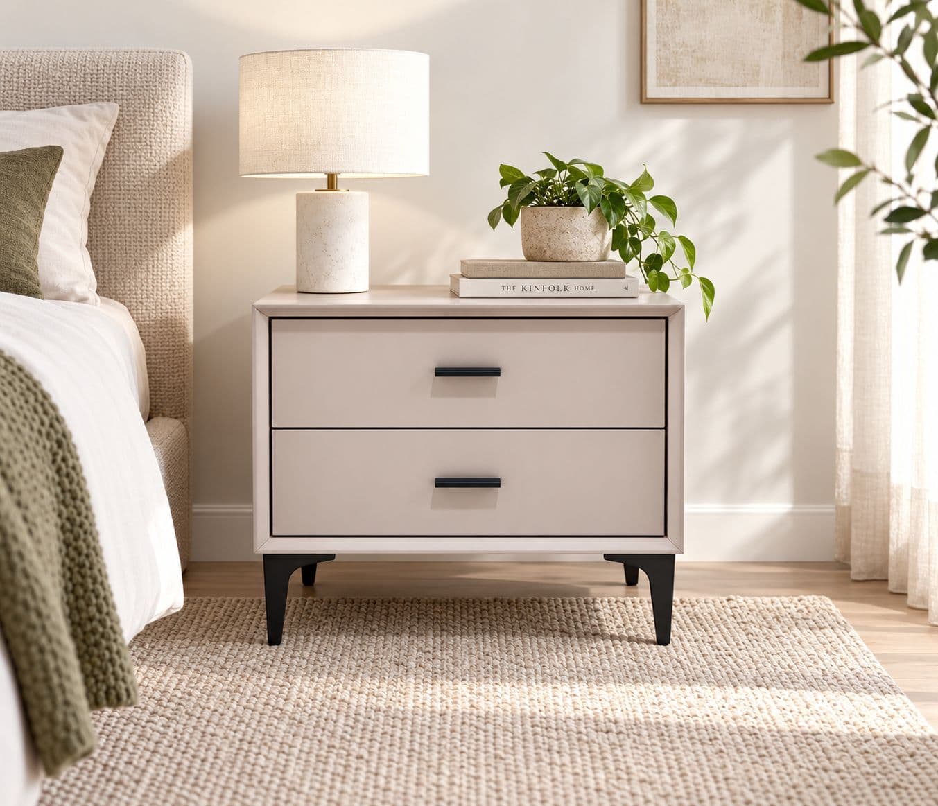 Image 1 for MRX002-Bed Side Table Night Stand Size 50X40X50 Chignoa13 (WH)