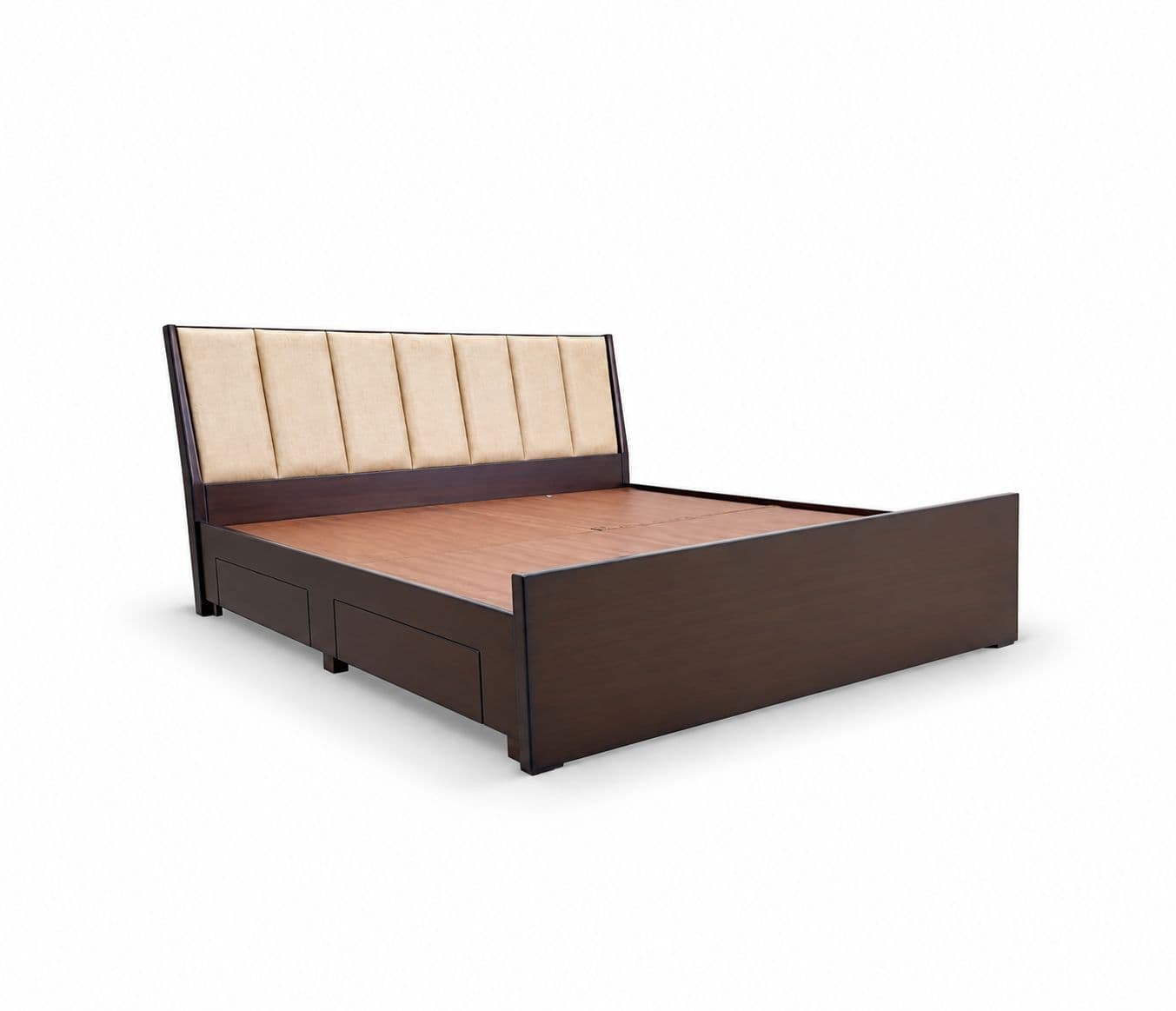 Image 5 for Cushion Patti Cot King Size With Regular Storage (WH)