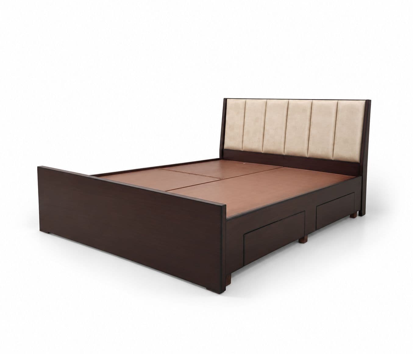 Image 9 for Cushion Patti Cot Queen Size With Regular Storage (WH)