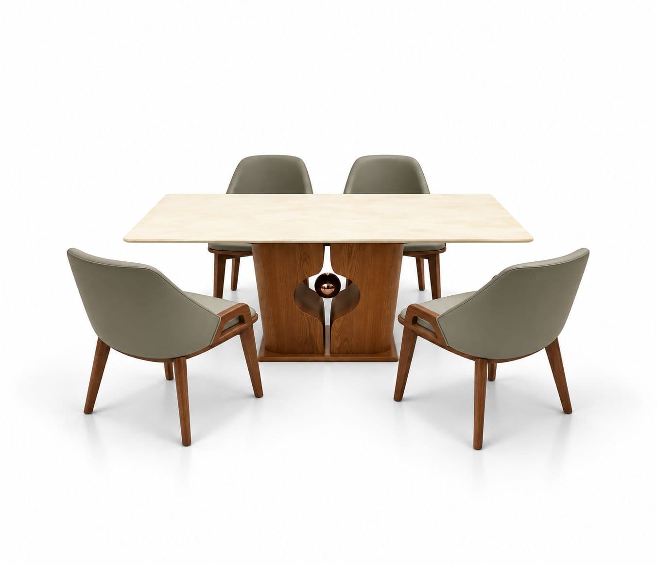 Image 4 for Dining Table Marble Top SY09+Base 656+DC 2136 1+6 Seater (HYD OTD)
