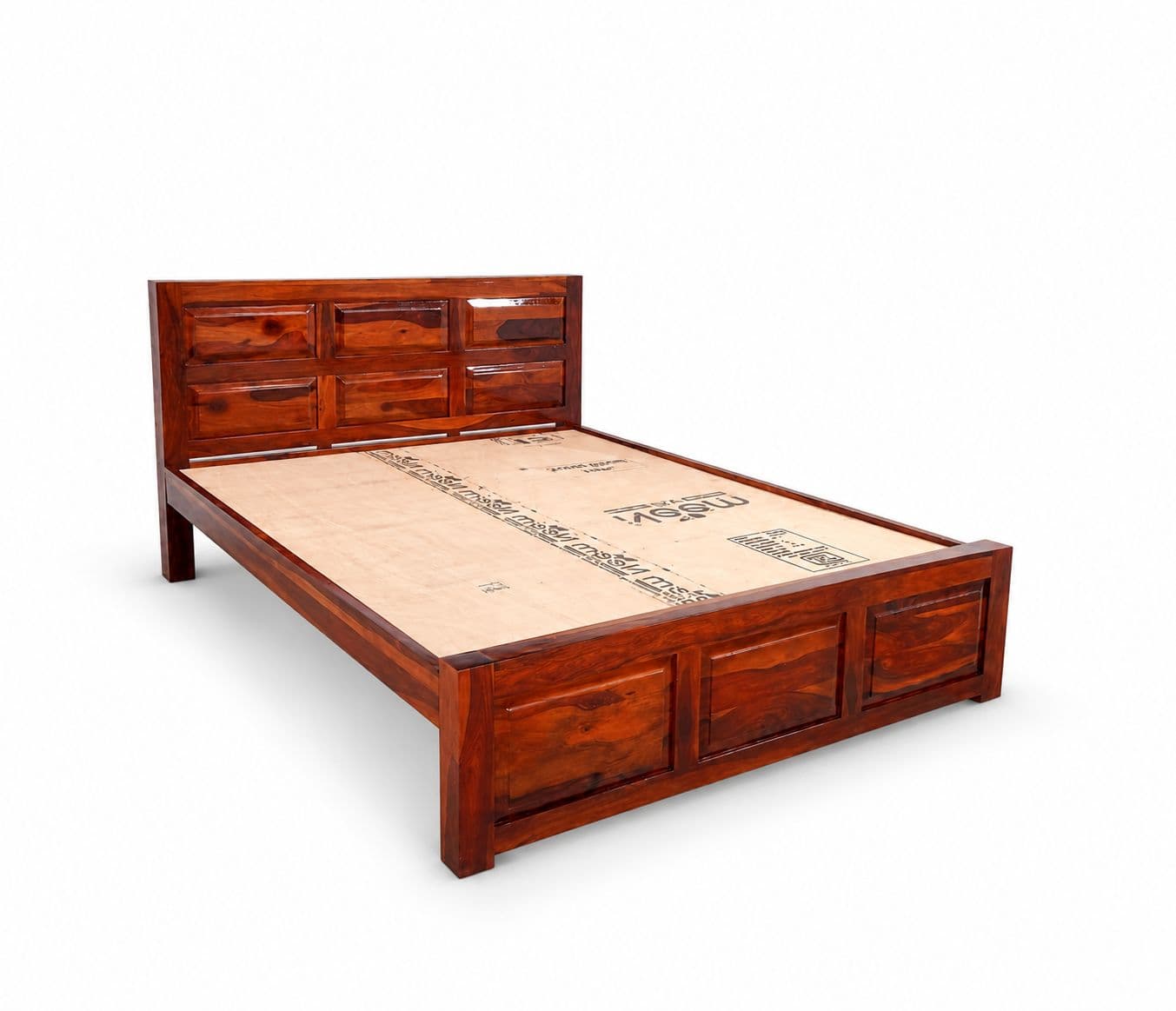 Image 4 for 6 Panel Cot Solid Sheesham Wood (SCV_PKU)
