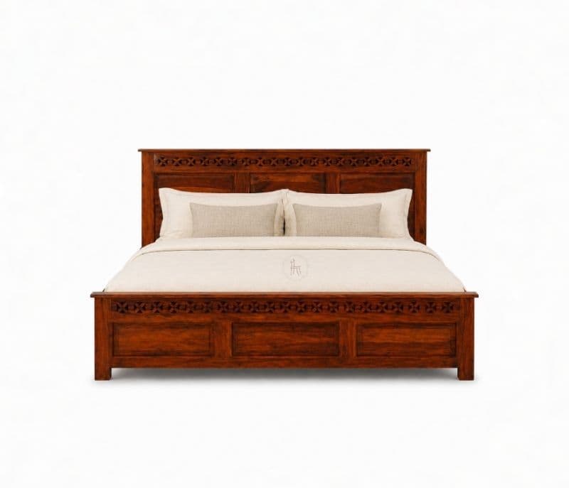 Image 5 for Rudolf Sheesham Wood Hydraulic Storage Premium Solid Sheesham Wood Honey Finish (SCV _PKU)