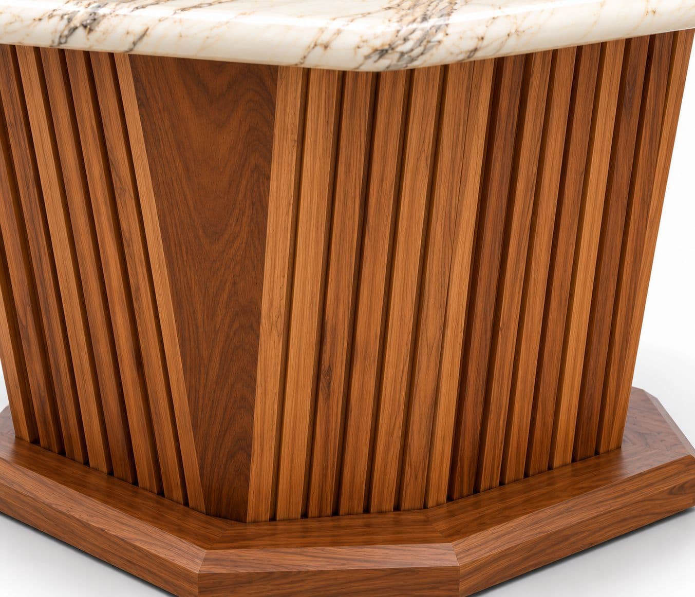 Image 13 for Dining Set 1+6 Seater With Vikas Marble 66x36 Top Ash Wood Base 40 / DC 369 / (WF)