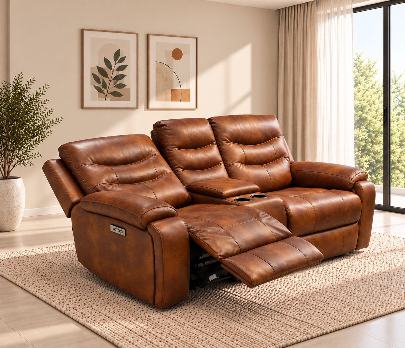 Image 1 for Manwah U70731HM 3+2+1 Power Recliner Leather