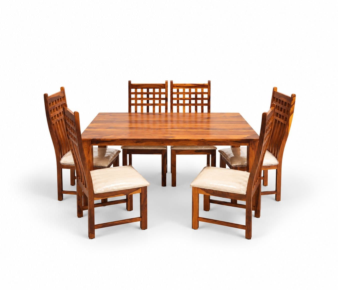 Image 4 for MH-Dining Set 1+6 Seater With Sheesham Wood Size 63"x36" (BSK)