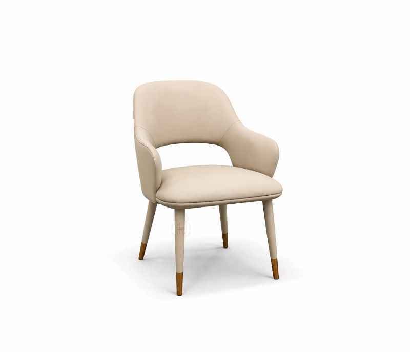 Image 7 for DINING TABLE 1088+DBH+DINING CHAIR X-16 Onyex Marble Top With Ash Wood Base And Metal Strip