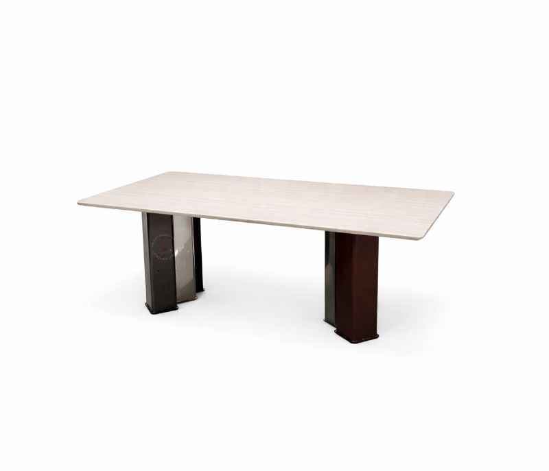 Image 9 for DINING TABLE 657+ DINING CHAIR Y173 Marble Top With Metal Base Support 1+6 Seater (HYD)