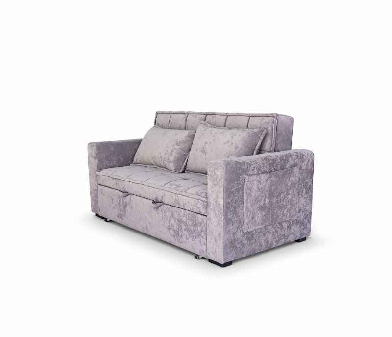 Image 6 for Anke Sofa Cum Bed 3 Seater Suede Fabric (Grey) (HYD)(BWD)