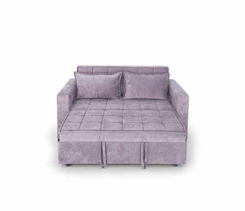 Image 7 for Anke Sofa Cum Bed 3 Seater Suede Fabric (Grey) (HYD)(BWD)