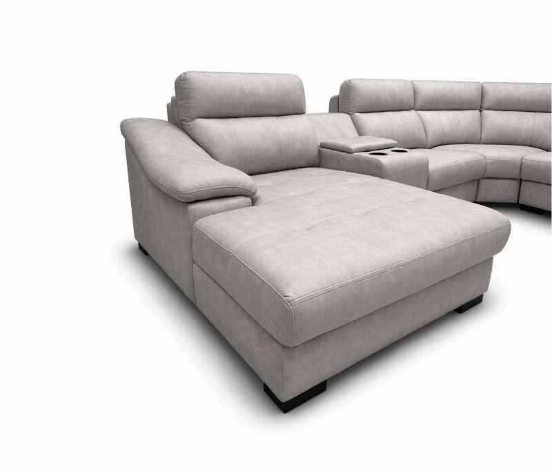 Image 7 for Nottingham Sofa 2+C+1+Console+Longer (With One Recliner ) Suede Fabric (SKN)