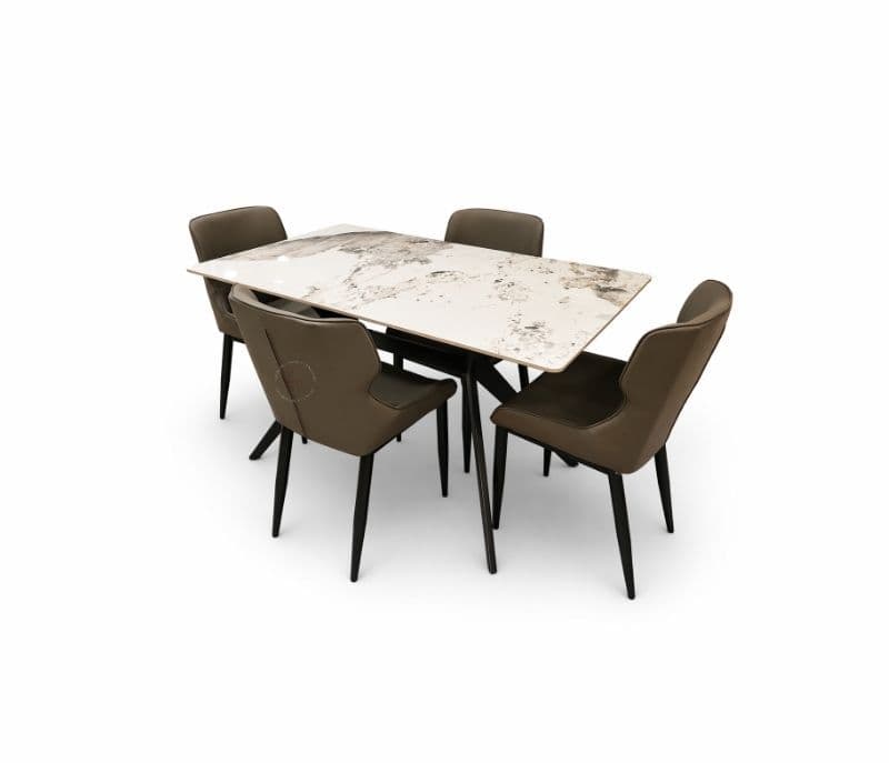 Image 3 for C127+ X009 Chair DT+04 Chair With Leather And Metal Leg