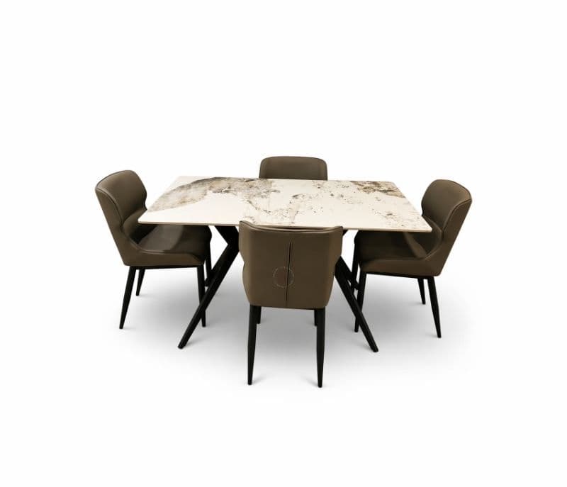 Image 4 for C127+ X009 Chair DT+04 Chair With Leather And Metal Leg