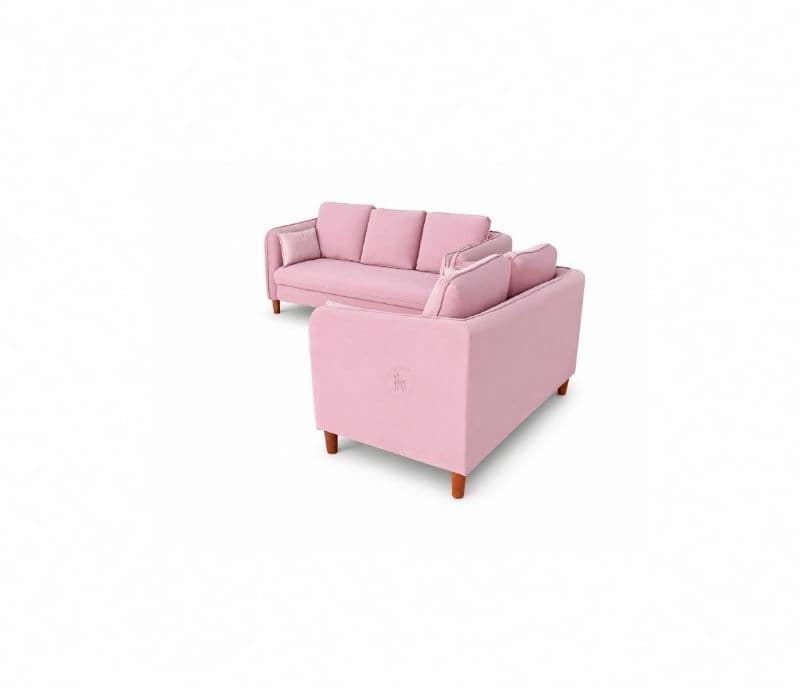 Image 9 for Easy Living Sofa 3+2 Seater Velvet Fabric (WH)