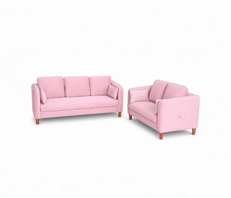 Image 7 for Easy Living Sofa 3+2 Seater Velvet Fabric (WH)