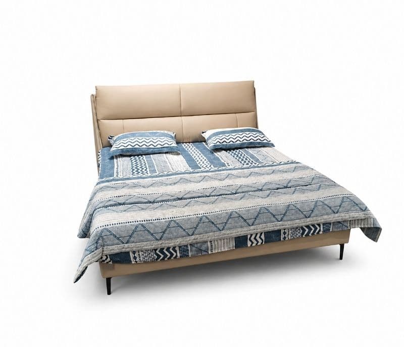 Image 5 for 2382 King Size Bed Without Storage Leather Upholstered Bed And Pine Wood Frame