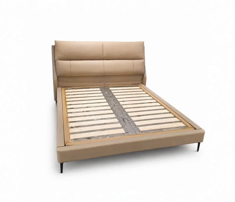Image 9 for 2382 King Size Bed Without Storage Leather Upholstered Bed And Pine Wood Frame
