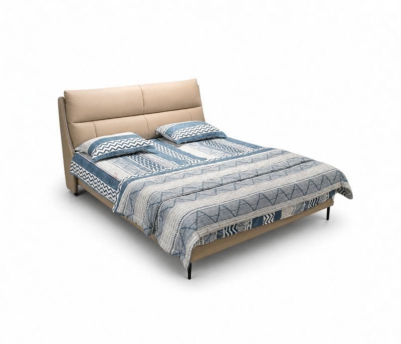 Image 4 for 2382 King Size Bed Without Storage Leather Upholstered Bed And Pine Wood Frame