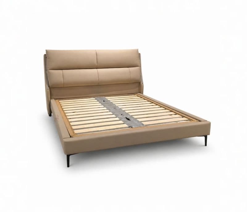 Image 7 for 2382 King Size Bed Without Storage Leather Upholstered Bed And Pine Wood Frame