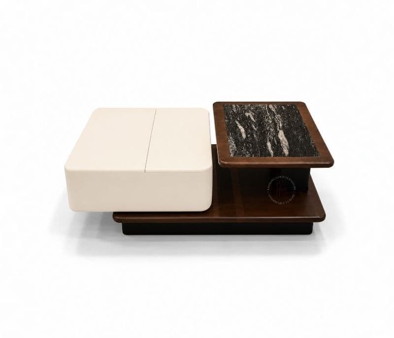 Image 10 for Centre Table F59 Wood & Marble Top (CP)