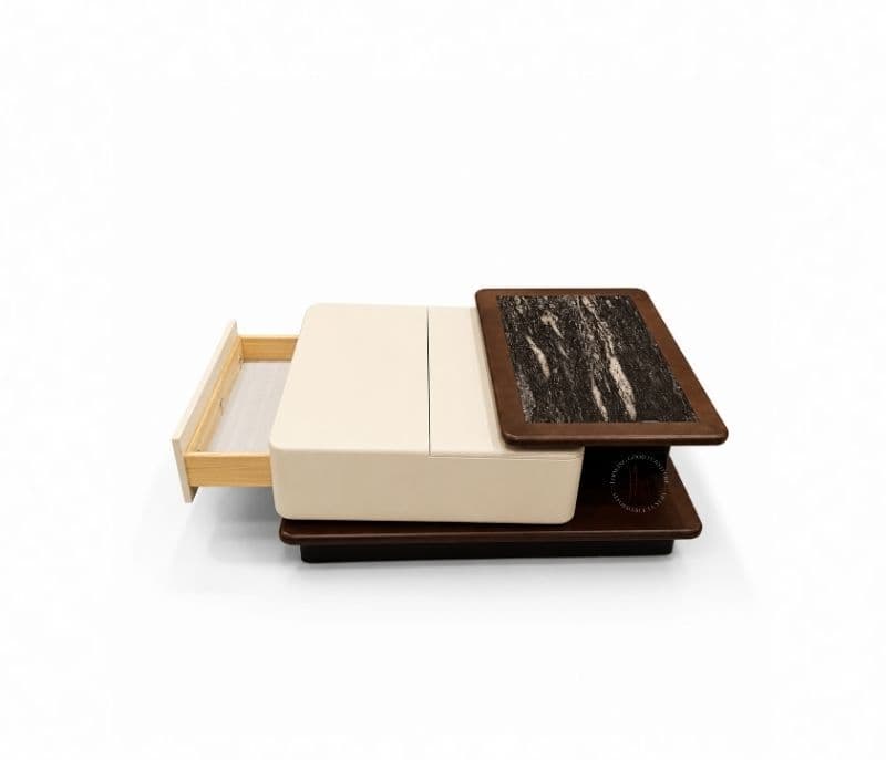 Image 11 for Centre Table F59 Wood & Marble Top (CP)
