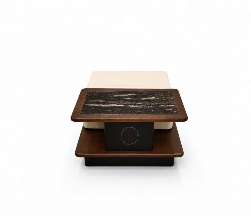 Image 14 for Centre Table F59 Wood & Marble Top (CP)