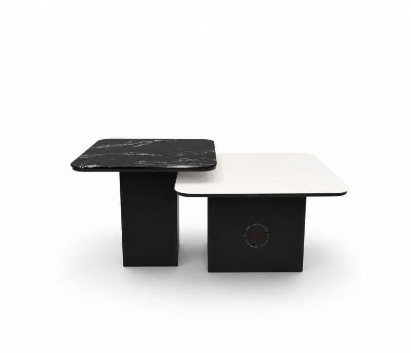 Image 8 for Center Table- 801 Set of 2 nos Marble Top Wooden Base (CP)(BTM)(SKN)