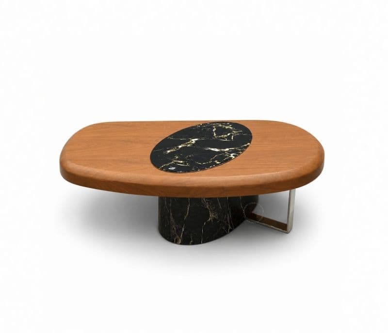 Image 9 for A632 Centre Table Wood , Marble , Steel base