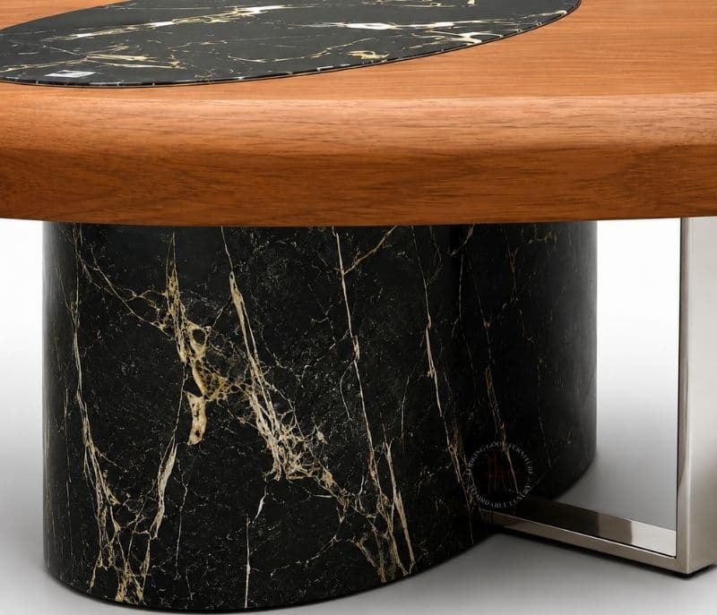 Image 4 for A632 Centre Table Wood , Marble , Steel base