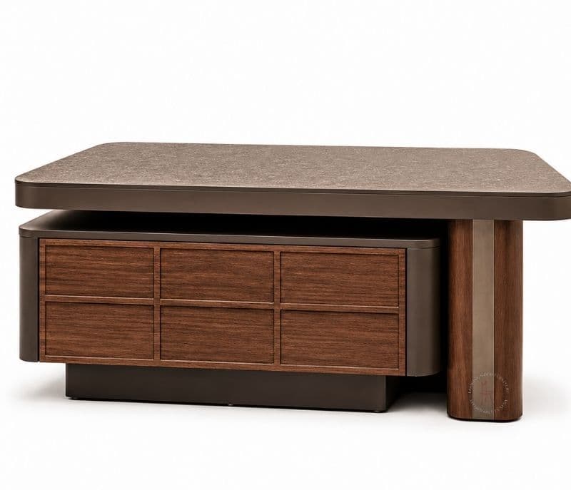 Image 6 for 8369 Centre Table Wood & Marble (CP)