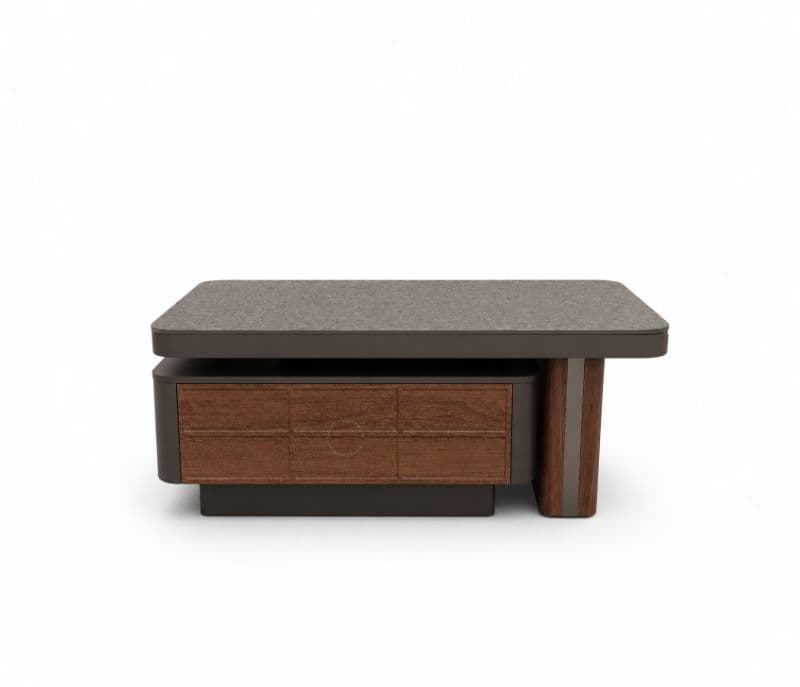 Image 9 for 8369 Centre Table Wood & Marble (CP)