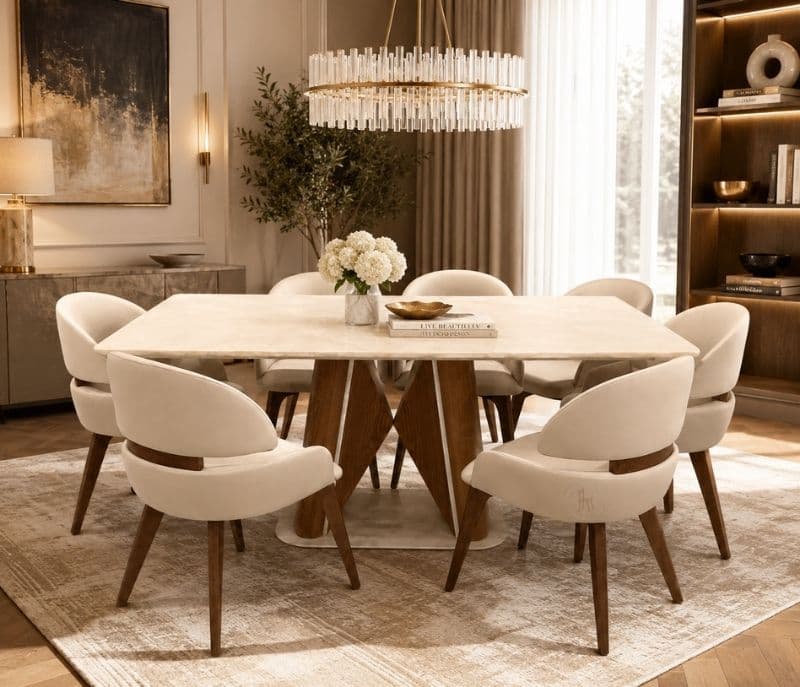 Image 4 for 1090/2581 Imported Dining Table 1+6 Seater Marble Top
