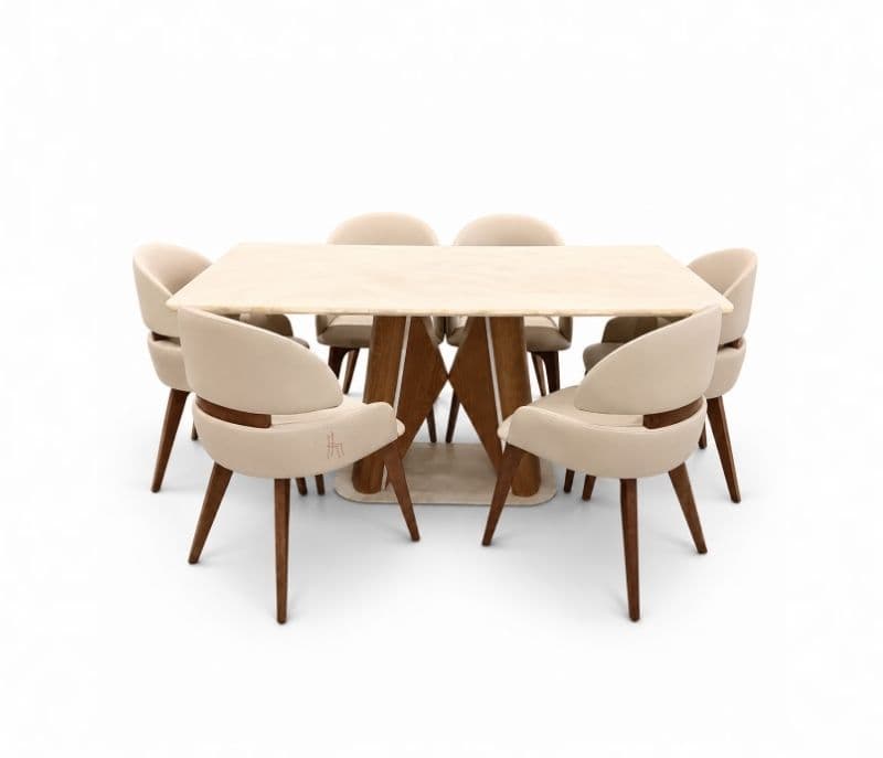 Image 8 for 1090/2581 Imported Dining Table 1+6 Seater Marble Top