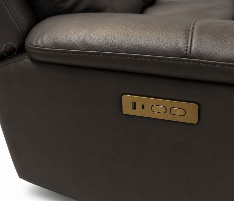 Image 15 for Manwah U71191M 3+2+1 Motor Recliner Pure Leather With Sound Bar/Concealed CupHolders (BWD)(WF)